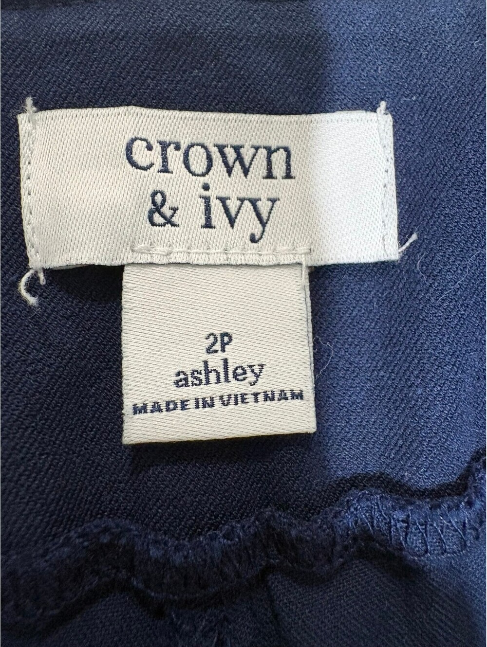 Crown & Ivy Ashley Navy Pull-On Pants, Women's 2P - Picture 4 of 8